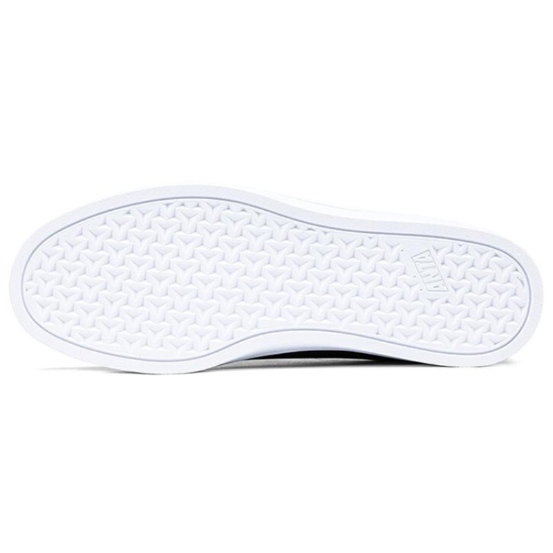 Anta Synthetic Leather Comfortable Slip Resistant Abrasion Resistant Low Top Skateboard Shoes Men's Black Sneakers 912028003-1