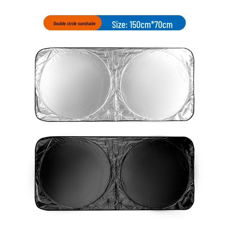 Car Front Windshield Sunshade: Titanium Silver Heat Insulation