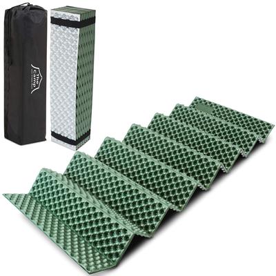 PYKES PEAK Kempingová podložka Pro Stříbrná podložka Skládací Lehká Kompaktní Silná 20 mm Silná Venkovní Včetně úložné tašky Materiál IXPE CM-02 (Pro/Hluboká zelená)