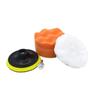 5-teiliges Auto-Detailing-Schwamm- & Wollpolierpad-Set – 3-7 Zoll Flache & Waffel-Scheiben