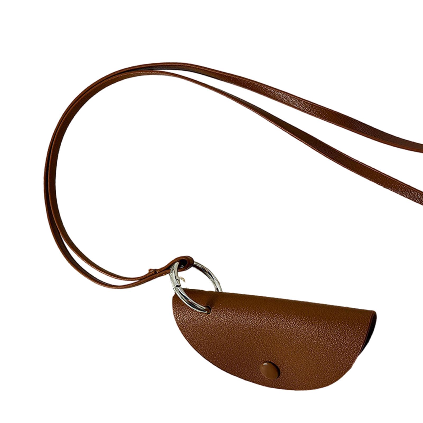 

Модная сумка для ключей из искусственной кожи, уникальное подвесное ожерелье для ключей на шею, стильная сумка для ключей на шею, украшение коричневый