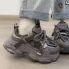 Mesh Dad Shoes  Platform Muffin Autumn New Versatile Small Height Increase Casual  Shoes
