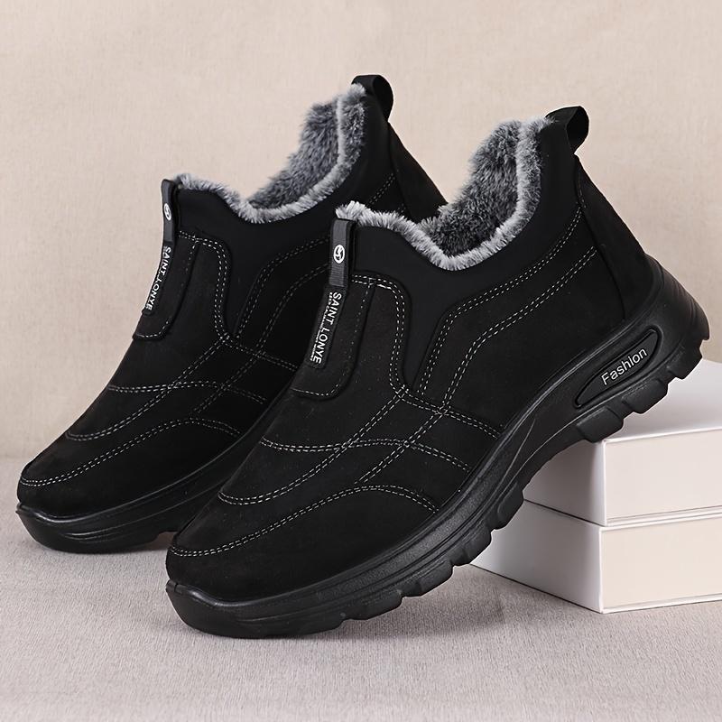 Warm and Comfortable Men's Snow Boots Non-Slip Ankle Boots for Outdoor Hiking and Trekking Winter Shoes