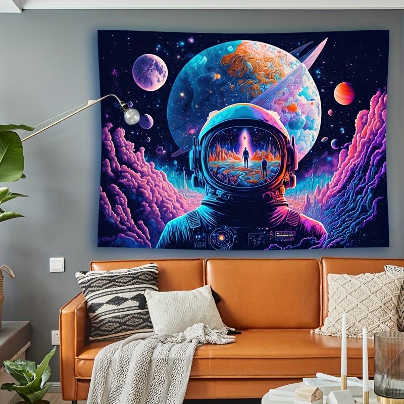 

VIKAMA Cosmic Tapestry Cyberpunk Starry Night Wall Decoration Gaming Room Wall Decoration Fantasy Neon Space Modern Home Decora 74x94cm(29x37in)