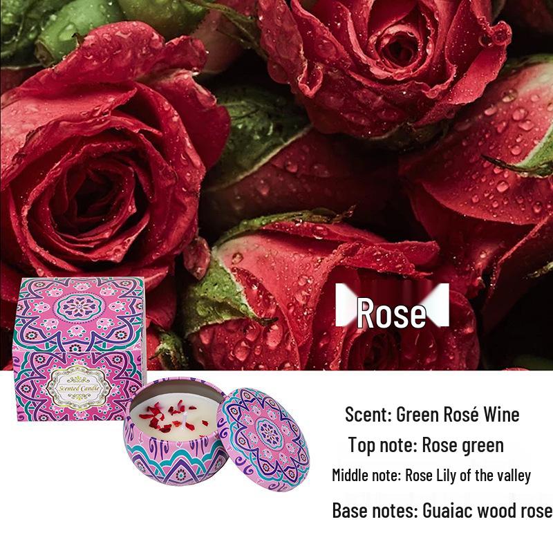 Southeast Asia Osmanthus Scented Candle Gift Set - Soy Wax Dried Flower Tin