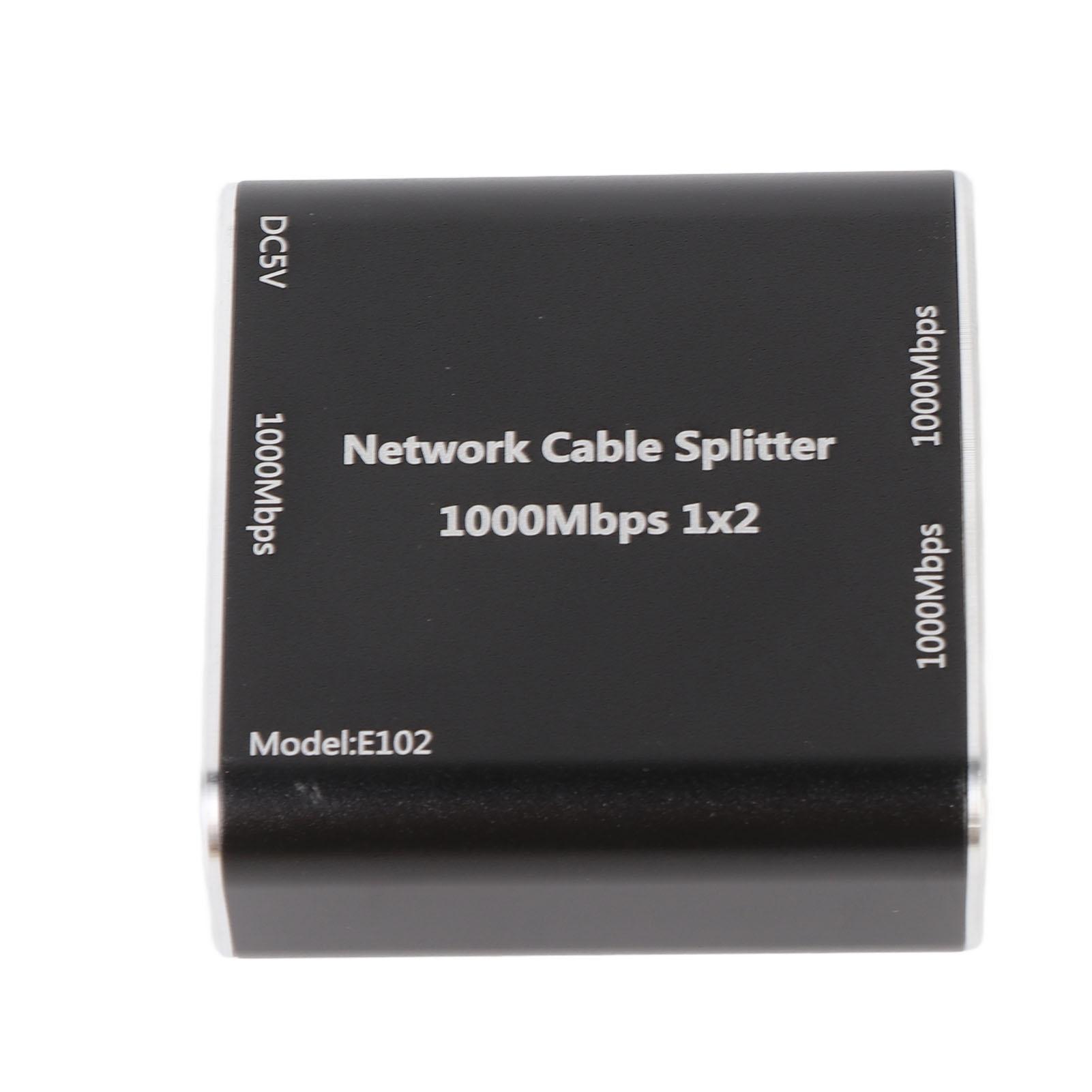 

Gigabit Ethernet Splitter 1 to 2 1000Mbps High Speed RJ45 Internet Splitter Adapter with USB Power