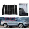 8Pcs Glossy Black  Pillar Posts Fit For Lincoln Navigator 2018      Door Window Trim Cover Silver Carbon