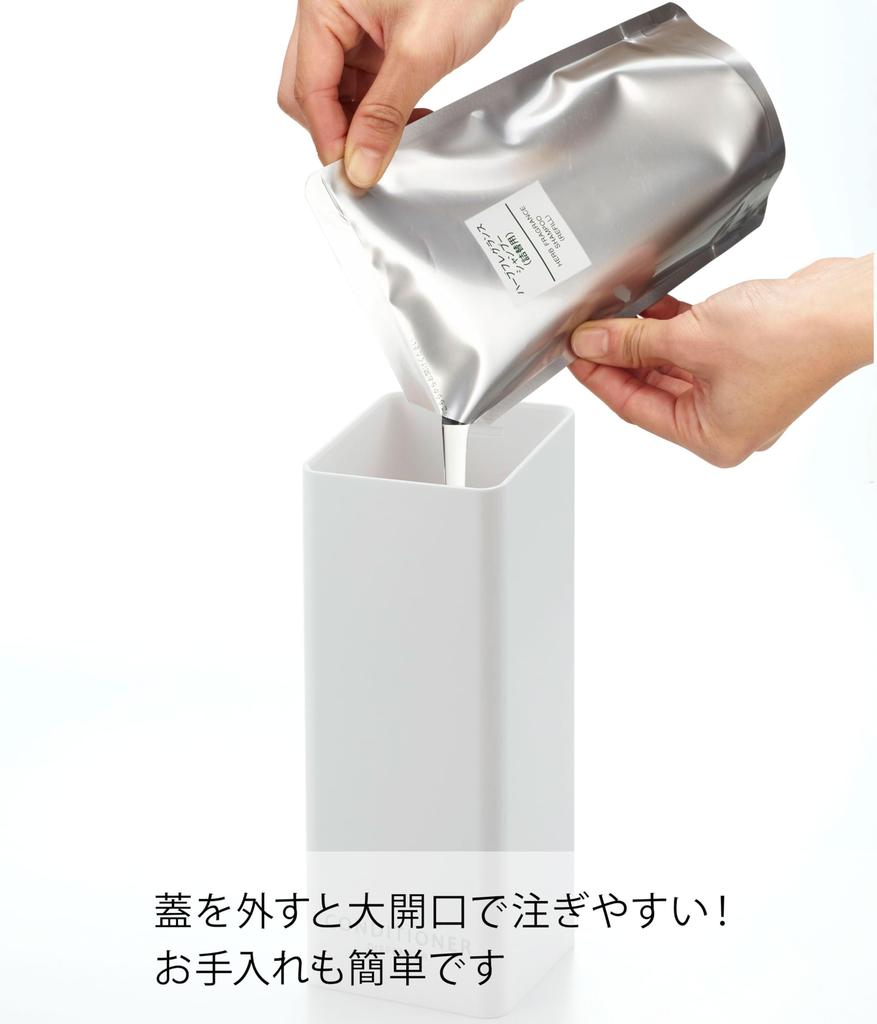 Yamazaki Magnetic Two-Way Dispenser for Conditioner, White, Approx. 7cm W x 9cm D x 24cm H, Tower Pump Dispenser Bottle, 4260