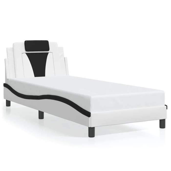 VidaXL Cadre de Lit avec Tête de Lit, Lit Rembourré, Sommier à Lattes, Lit Simple, Lit Adulte de Chambre à Coucher 3208060