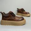 Shoes winter new platform casual shoes heightened comfort leather warm British style short boots