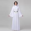 Cosplay new Star Wars Princess Leia white dress cos costume European and American Halloween stage costumes