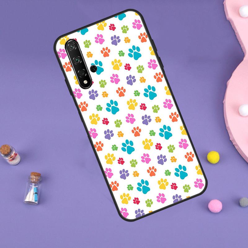 Cat Dog Paws For Huawei Nova Y61 Y60 Y70 Y72 Y73 Y90 Y91 9 10 SE 7i 8i 11i 12i P30 P40 Lite P60 Pro Case