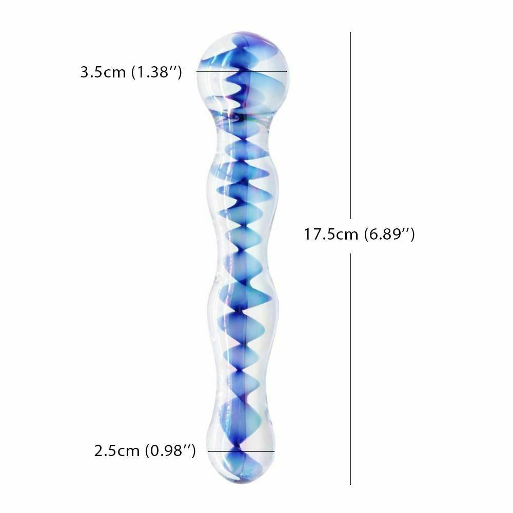 Crystal Glass Dildo Long Butt Plug Waterproof Colourful Anal Beads Non Vibrating Butt Plugs
