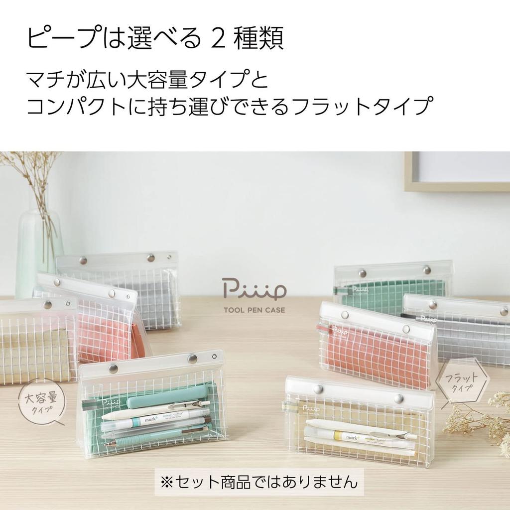 Kokuyo Slim Pencil Case with Transparent Inner Oshikatsu Peep Case, Flat, F-VBF241-1