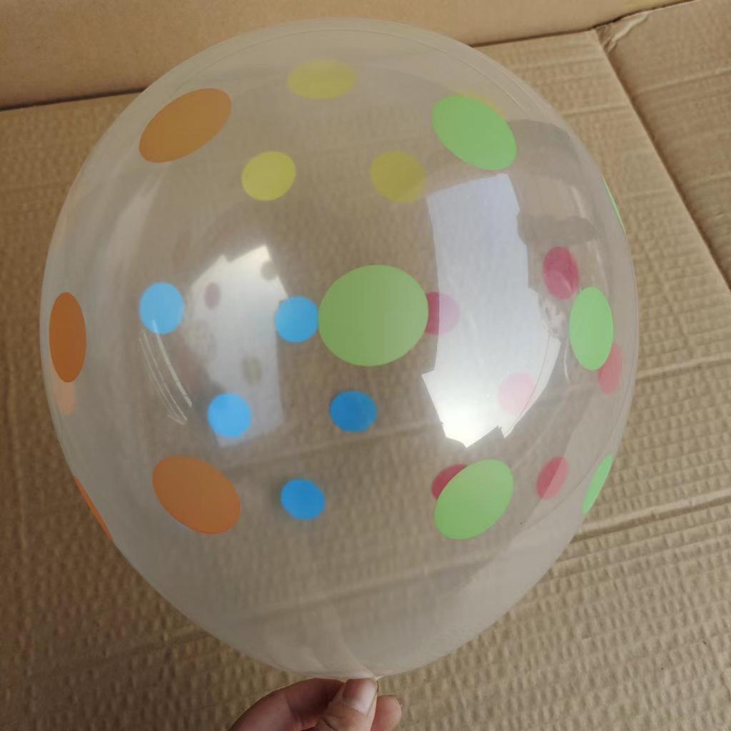 12 Inch Thickened Transparent Polka Dot Balloon, Polka Dot Transparent, Candy Balloon, Decorative Party Supplies Bar Ktv