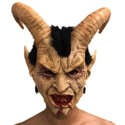 Děsivá maska ​​démon ďábel Lucifer Horn latexové masky Halloween cosplay dekorace Festival Party Pomůcky Dospělí Hrozné