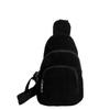 Women's Solid Color Corduroy Crossbody and Waist Bag - Casual and Simple Design