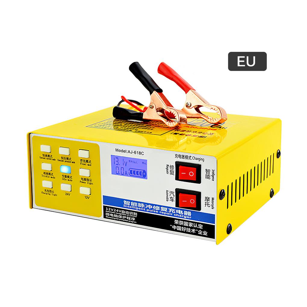

Автомобильное зарядное устройство 12V24V-AJ-618C 6-200AH Автоматическое интеллектуальное ремонтное универсальное зарядное устройство для аккумулятора мотоцикла