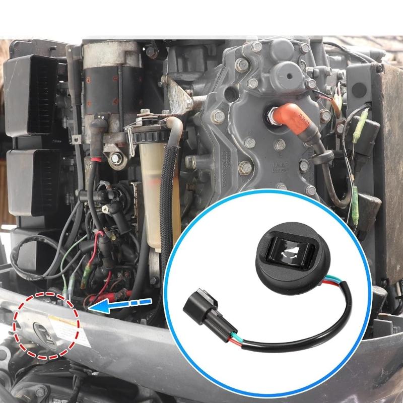 Marine Motor Trim Control Assembly 6R3-82563-00 for 30HP-115HP Outboard Service Work, 3-Wire Lead Design and Panel Mount Housing for Repair Planning
