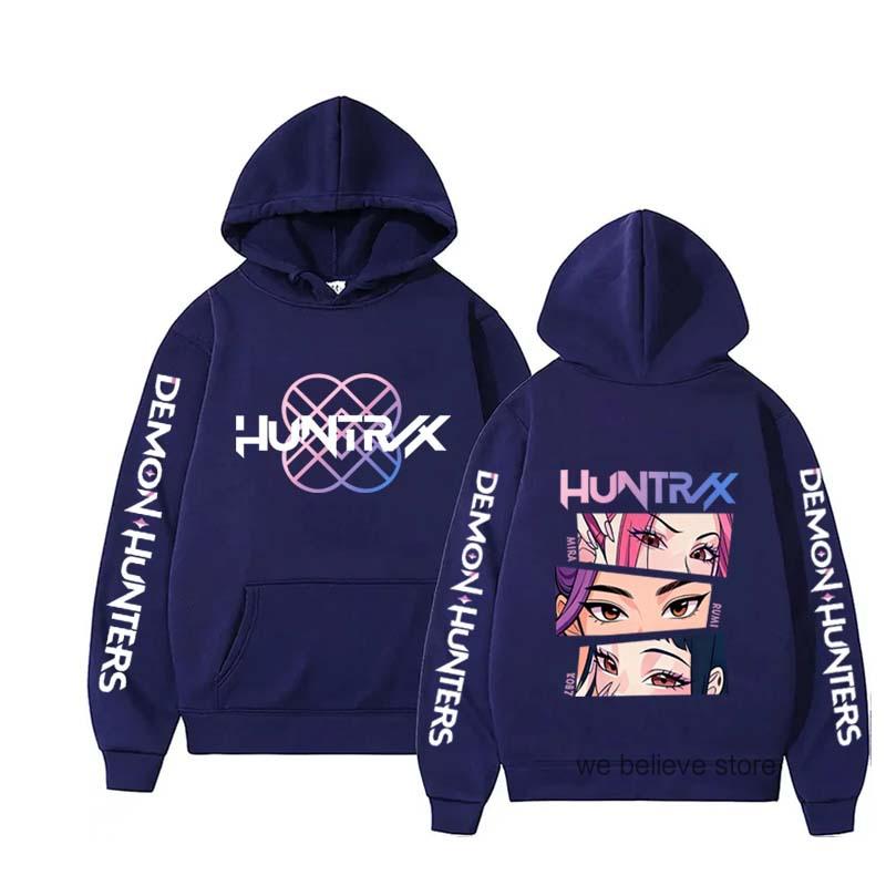 Harajuku Kpop Grafická mikina Lovci démonů Mira Rumi Zoey Huntrix Potisk Mikina s kapucí Pánská Dámská Dárek pro fanoušky Ležérní mikina