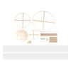 3 Tiers Wedding Vases Centerpieces Crystal Flower Stand, Modern Gold Round Pedestal Stand, Circular Chandelier Base for Wedding