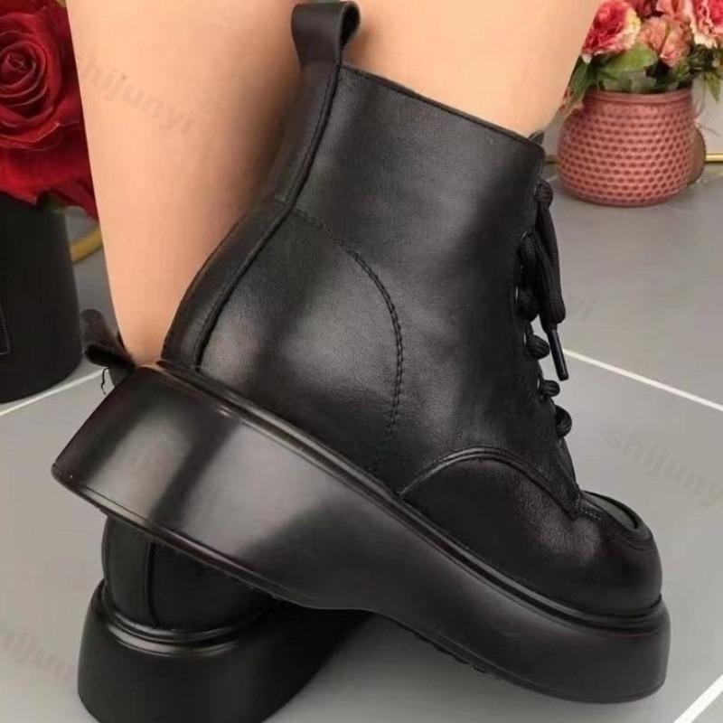 Fashion Women's Snow Boots 2025 Winter New Plush Thicken Warm Platform Short Boots Fashion Cross Straps Outdoor Non Slip Cotton Shoes