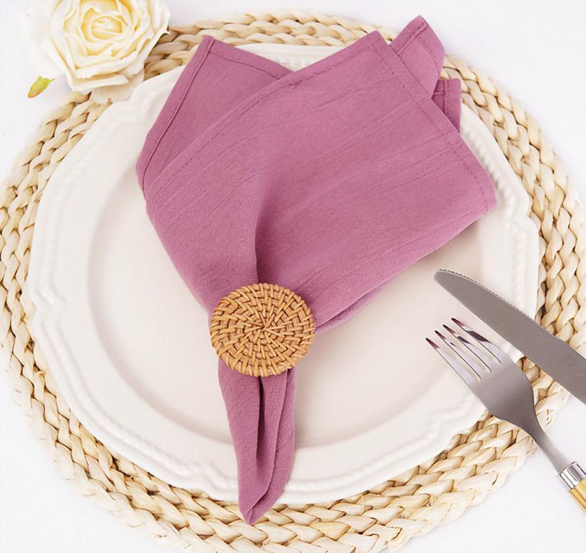 6pcs Cotton Cloth Napkins Summer Dinner Table Napkins Cloth Washable 16"×16"For Wedding Baby Bridal Shower Birthday Garden Party