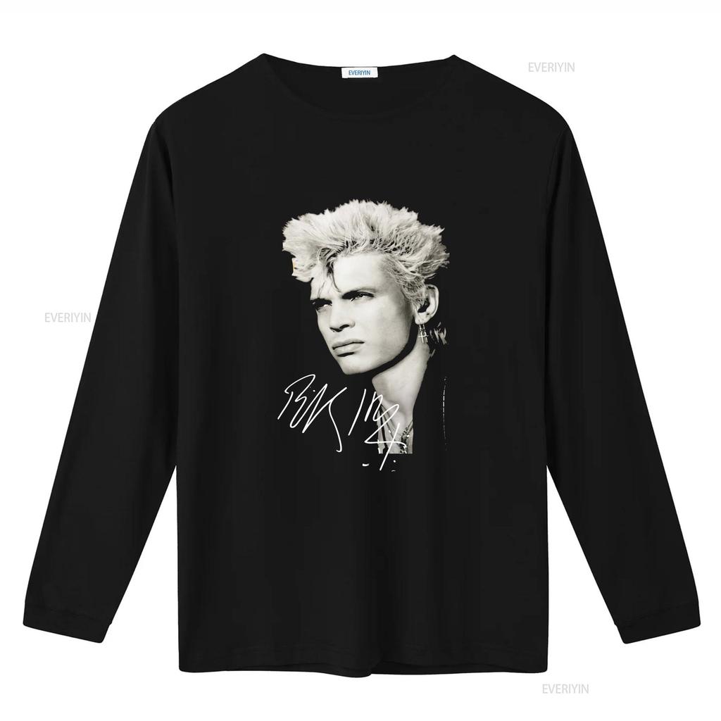 Billy Idol Podpisová hudba pro fanoušky Černé Všechny velikosti tričko vintage Vyprané designové oblečení Pružné Prodyšné pánské grafické