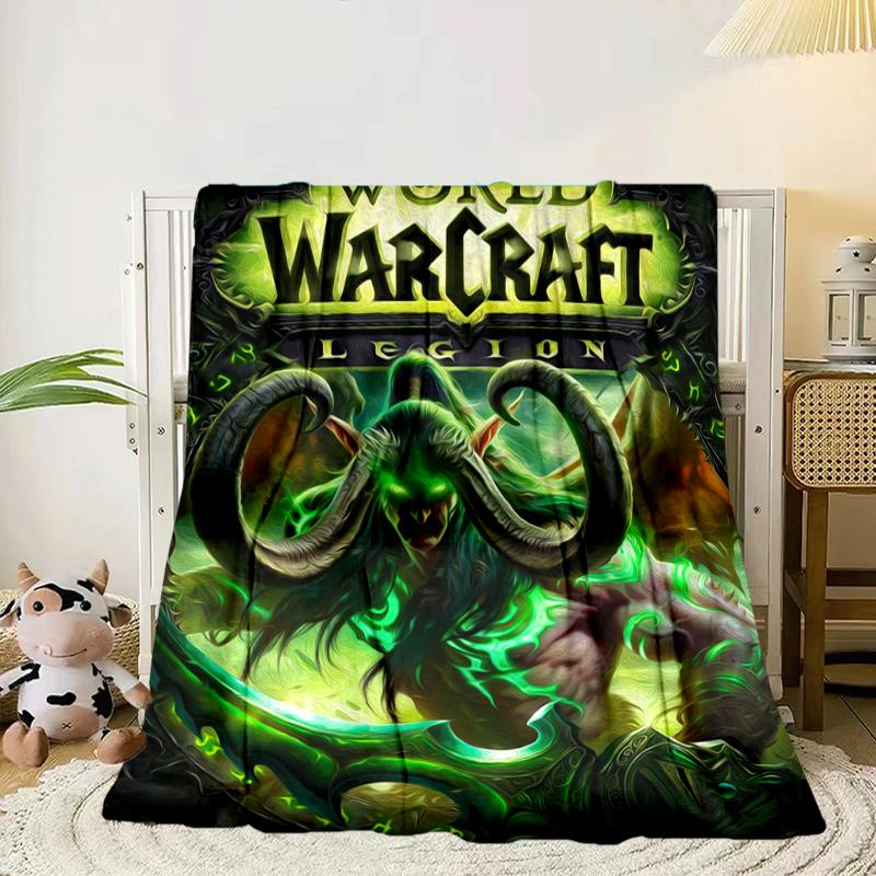 Warcraft game Blanket Flannel Blanket for bed, sofa, Camping, Hiking, Picnic Essentials, gift for family Fan gifts