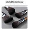25-Piece Animal Hair Makeup Brush Set: Includes Wool Brushes for Eyeshadow, Nose Shadow, and Foundation - Artist Recommended