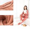 Thickened Coral Fleece Pajamas Women Korean Solid Classic Basic Winter Warm Clothing Casual Loose Homewear Chic