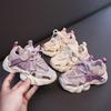 Boys Girls Sneakers Hollowed-out Kids Running Shoes Non-slip Soft Sole 2025 Summer New Children Sports Shoes Mesh Breathable
