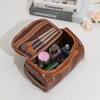 Large Capacity Cosmetic Makeup Bag PU Leather Storage Handbag Hanging Toiletry Bag  Husband