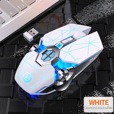 A7 Mouse da gioco wireless silenzioso 2.4G Illuminazione RGB a sette colori 3600DPI Ricaricabile Accessori per PC Gamer
