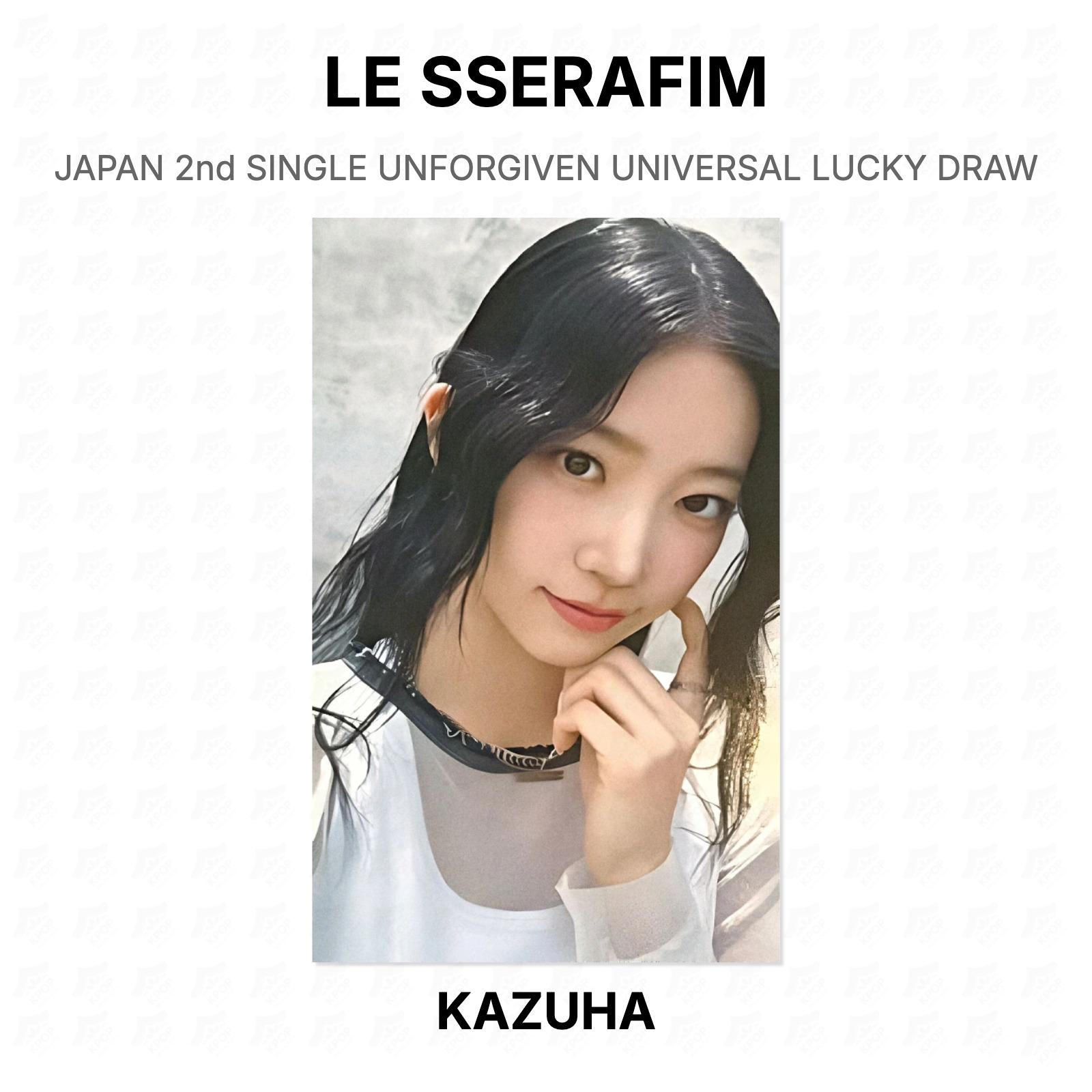 LE SSERAFIM JAPAN 2nd SINGLE UNFORGIVEN UNIVERSAL LUCKY DRAW Official Photocard KAZUHA