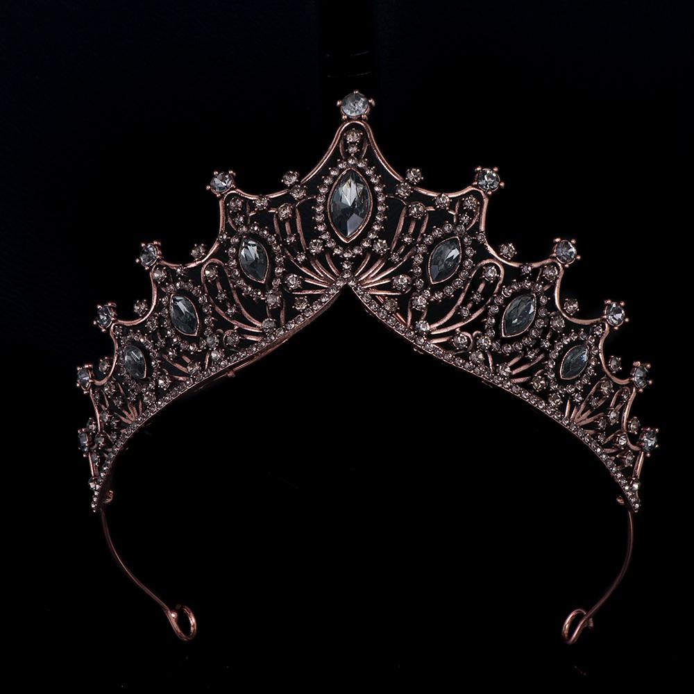 Tiara Crown Headband Zircon Rhinestone Princess Headband Baroque Korean Hairbands Women Hair Hoop