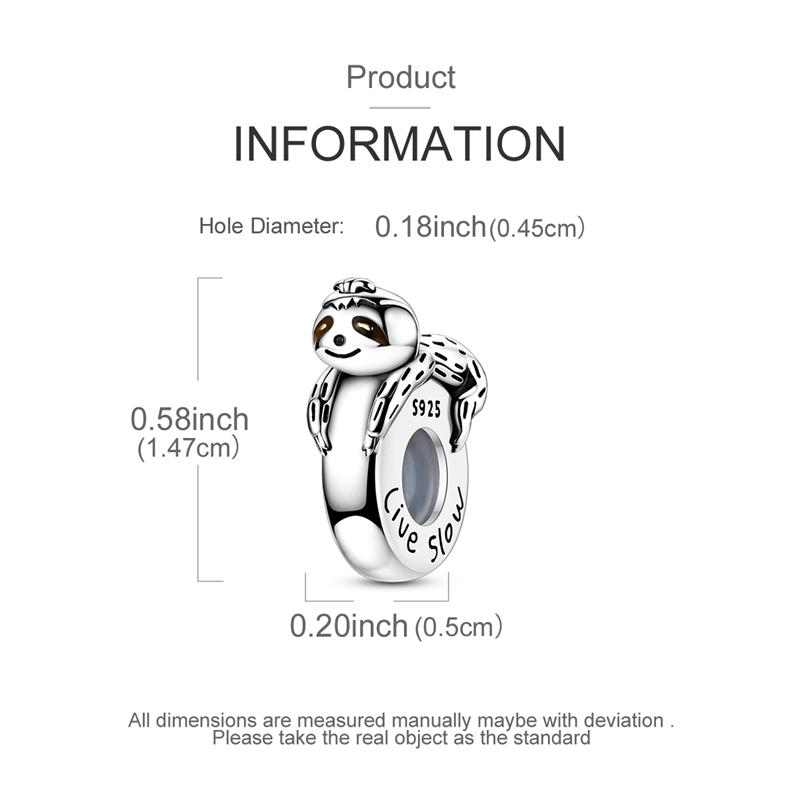 925 Silver Silicone Spacer Stopper Beads Cat Elephant Charms Jewelry Fit 925 Bracelet For Women DIY Gift Party