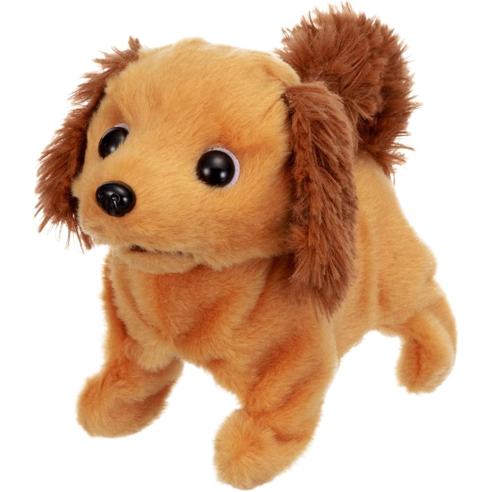 IWAYA Piccoline Miniature Dachshund Plush Toy with Moving Tail and Sound Battery Operated for Ages 3 and Up