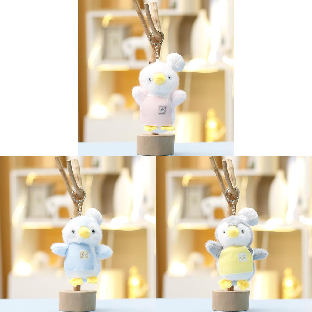 Plush Penguin Chef Keychain With Soft Short Pile For Girls Gift And Bag Decoration