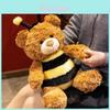 Plüsch-Bienenbär-Spielzeug mit PP-Baumwollfüllung für Kinder, Schlafkissen, Geschenk