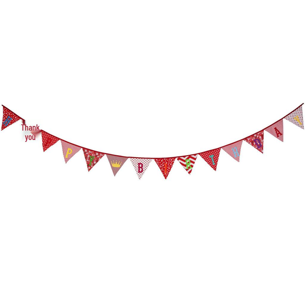 Multicolor Birthday Triangle Flags for Kids' Party Tent Decor