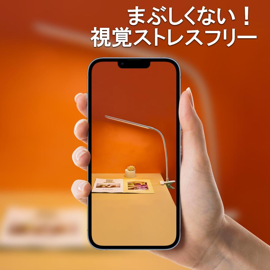 LUTW LED Clip Light, Eye-Friendly, 3-Color Switching (Warm White, Neutral White, Daylight), Stepless Dimming, Memory Function, USB Powered, Bright