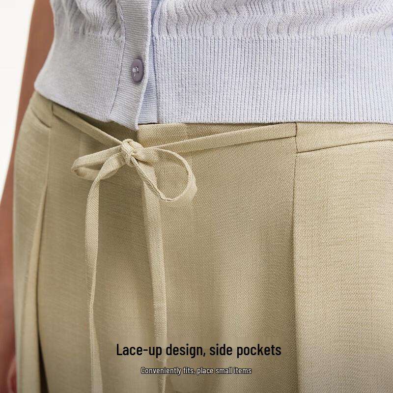 VEROMODA Women's 2025 Summer High-Waist Straight-Leg Casual Pants