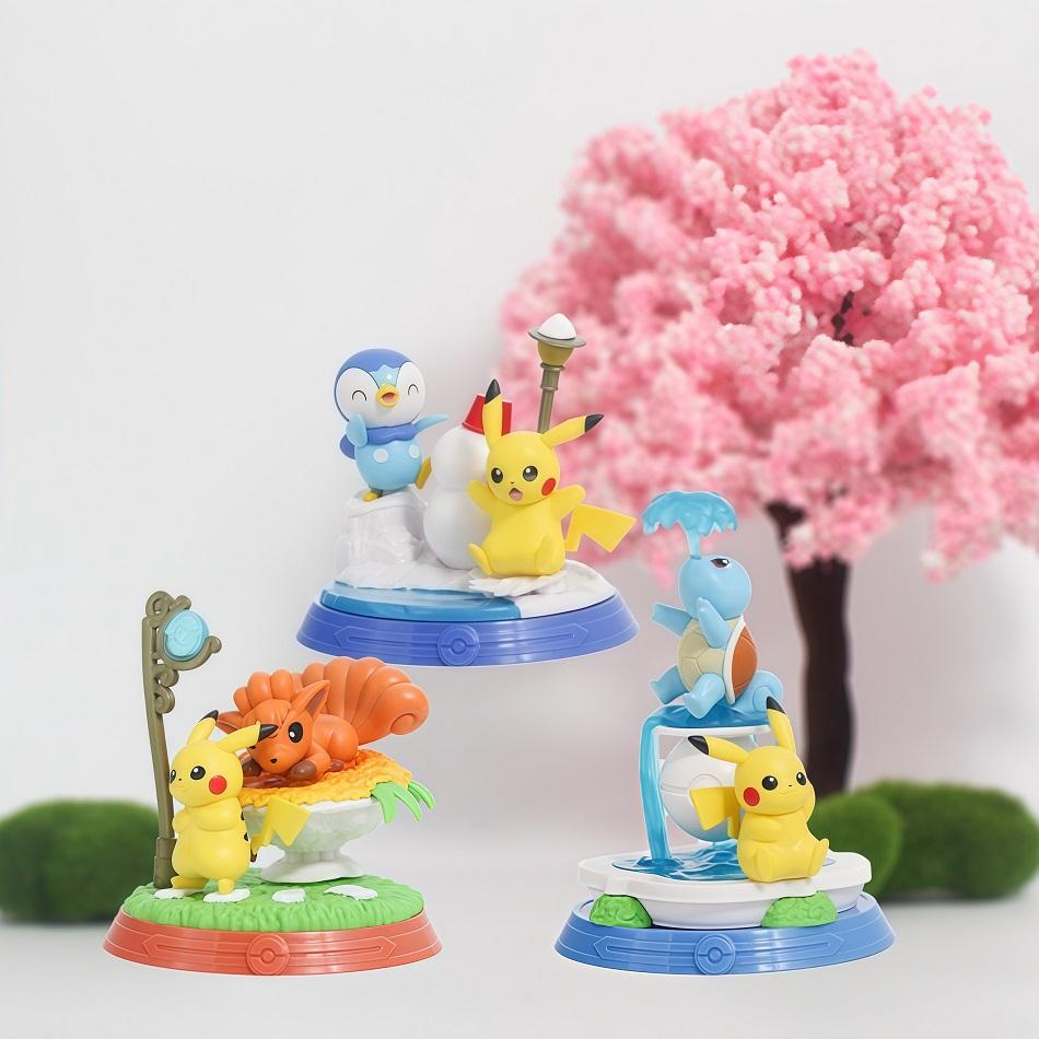 6-Style Anime 30Th Anniversary Pok  Mon Commemorative Edition Action Figurine Pikachu And Its Friends  Model Doll Plaything Gi