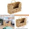 Modern Minimalist Wicker Wallmounted Magazine Rack With Rattan Storage Basket For Home Organization