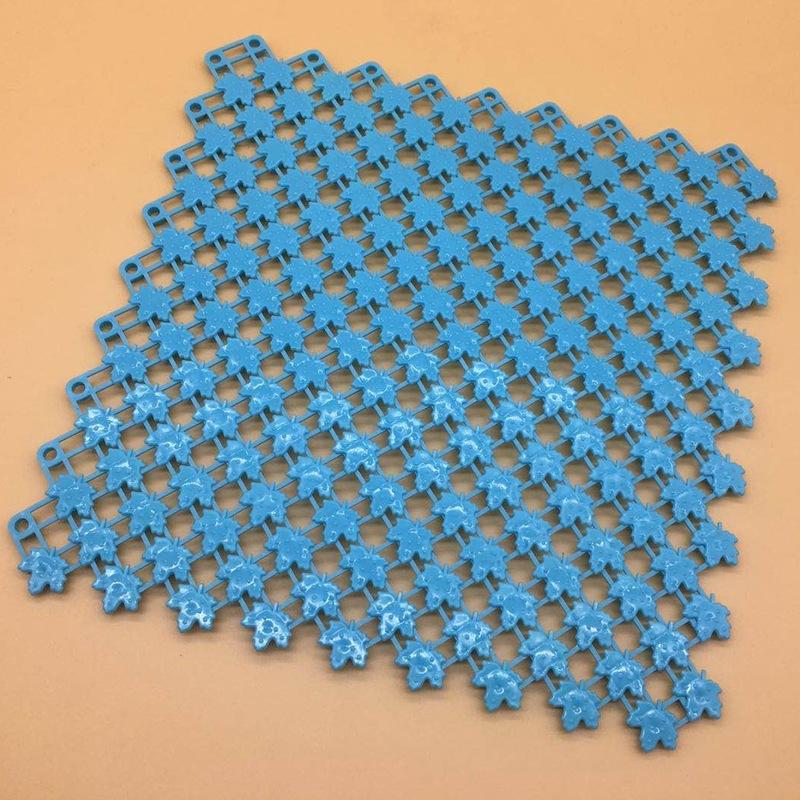 25*25cm Household Bath Toilet Kitchen Waterproof Mat Bathroom Non-slip Splicing Toilet Hollow Drain Mat