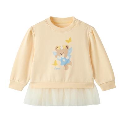 PawinPaw Baby Girl Cartoon Bear Round Neck Sweatshirt