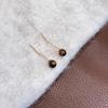 Trendy Tiger Eye Tassel Ear Wire Earrings: Fashionable & Versatile Women's 2026 Style with High-End Design