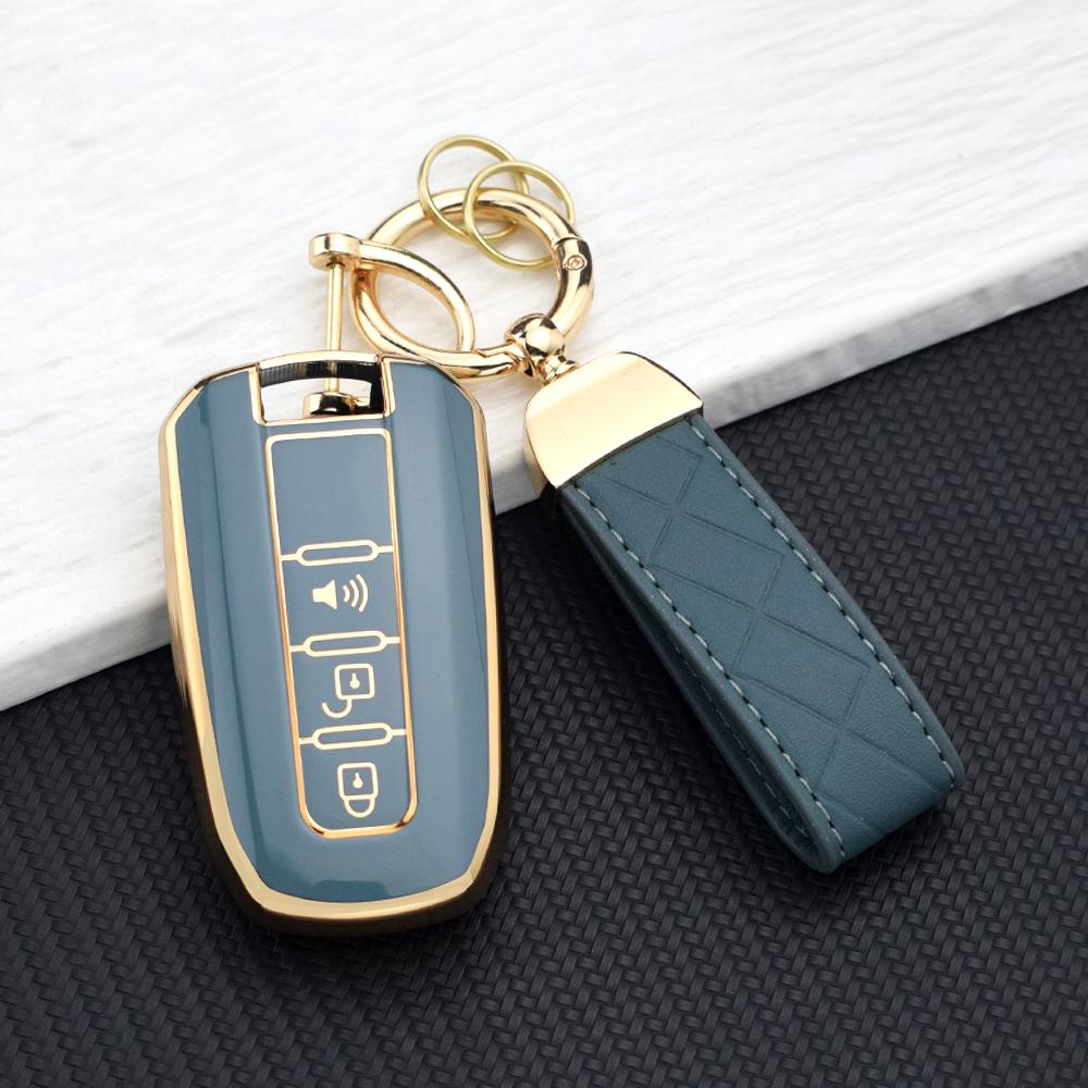 

Soft TPU Protective Smart Key Fob Cover Fit for Ssangyong Actyon Kyron Rodius Tivolan Korando C Rexton W 3/4 Buttons Key Holder