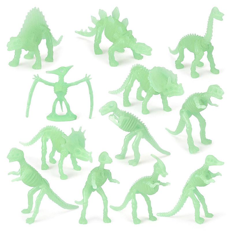 Modello Giocattolo Realistico in PVC di Scheletro di Dinosauro Fossile con Caratteristiche Luminose per Collezionisti